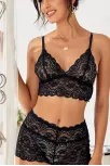Kadın Siyah Şortlu Dantel Bralet Takım – Modern, Konforlu Ve Günlük Kombinlere Uygun