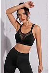 Kadın Siyah Fileli Crop Top Büstiyer – Modern Ve Şık Tasarım