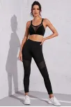 Kadın Siyah Fileli Crop Top Büstiyer – Modern Ve Şık Tasarım