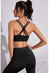 Kadın Siyah Fileli Crop Top Büstiyer – Modern Ve Şık Tasarım