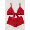Kadın Kırmızı Dantelli & Kurdelalı Sütyen Külot Takımı – Modern, Konforlu ve Günlük Kombinlere Uygun