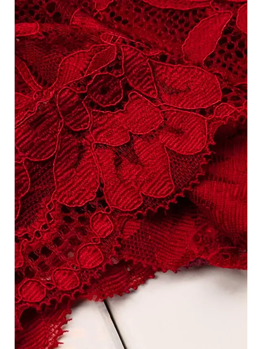 Kadın Kırmızı Dantelli & Kurdelalı Sütyen Külot Takımı – Modern, Konforlu Ve Günlük Kombinlere Uygun