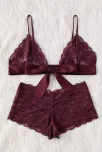 Kadın Bordo Dantelli & Kurdelalı Sütyen Külot Takımı – Modern, Konforlu Ve Günlük Kombinlere Uygun