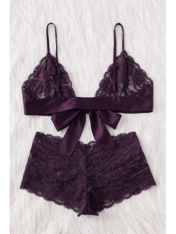 Kadın Mor Dantelli & Kurdelalı Sütyen Külot Takımı – Modern, Konforlu Ve Günlük Kombinlere Uygun Kadın Mor Dantelli & Kurdelalı Sütyen Külot Takımı – Modern, Konforlu Ve Günlük Kombinlere Uygun