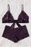 Kadın Mor Dantelli & Kurdelalı Sütyen Külot Takımı – Modern, Konforlu Ve Günlük Kombinlere Uygun