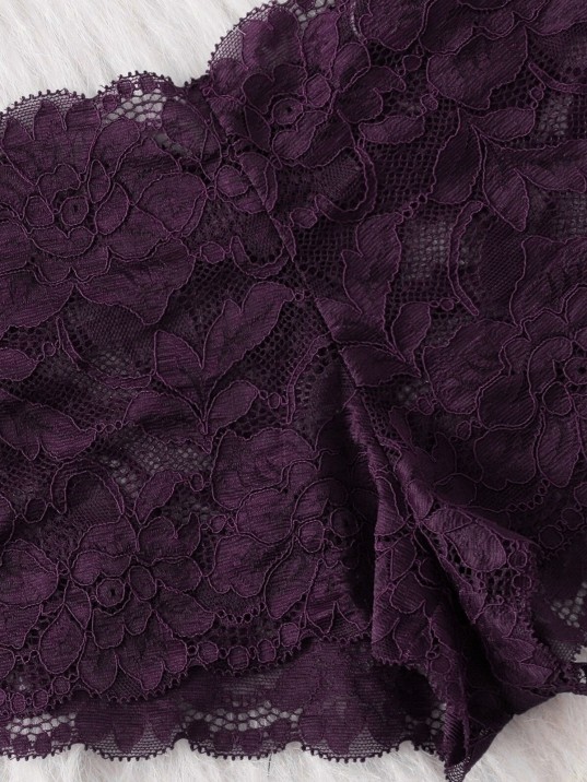 Kadın Mor Dantelli & Kurdelalı Sütyen Külot Takımı – Modern, Konforlu Ve Günlük Kombinlere Uygun