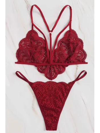 Kadın Bordo Özel Seksi Sütyen Külot Takımı – Modern, Konforlu Ve Günlük Kombinlere Uygun