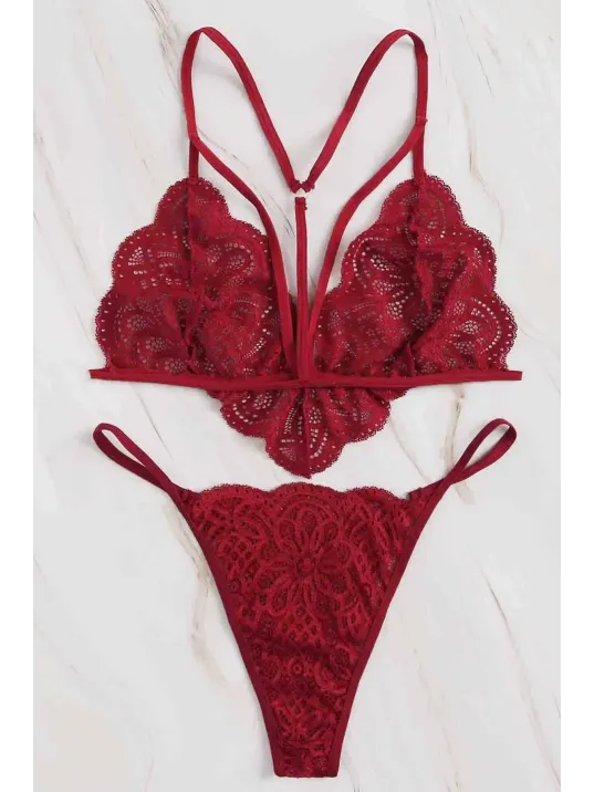 Kadın Bordo Özel Seksi Sütyen Külot Takımı – Modern, Konforlu Ve Günlük Kombinlere Uygun