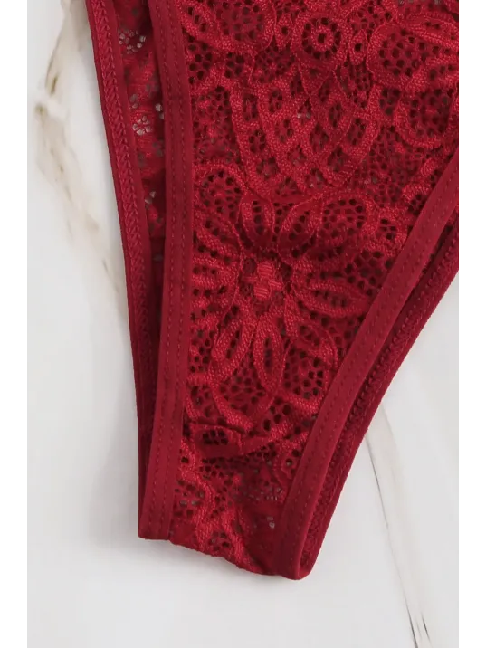 Kadın Bordo Özel Seksi Sütyen Külot Takımı – Modern, Konforlu Ve Günlük Kombinlere Uygun