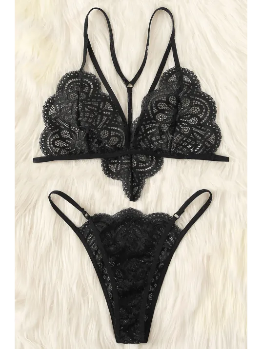 Kadın Siyah Özel Seksi Sütyen Külot Takımı – Modern, Konforlu Ve Günlük Kombinlere Uygun