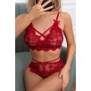Bordo Çapraz Ip Detaylı Şık Sütyen Külot Takım Bordo Çapraz Ip Detaylı Şık Sütyen Külot Takım