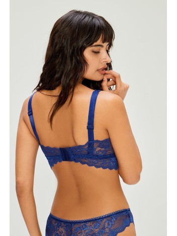 Kadın Mavi Dantelli Büstiyer Sütyen Külot Takımı – Modern, Konforlu Ve Günlük Kombinlere Uygun
