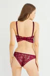 Kadın Bordo Dantelli Büstiyer Sütyen Külot Takımı – Modern, Konforlu Ve Günlük Kombinlere Uygun