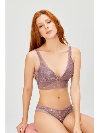 Kadın Vizon Dantelli Büstiyer Sütyen Külot Takımı – Modern, Konforlu Ve Günlük Kombinlere Uygun