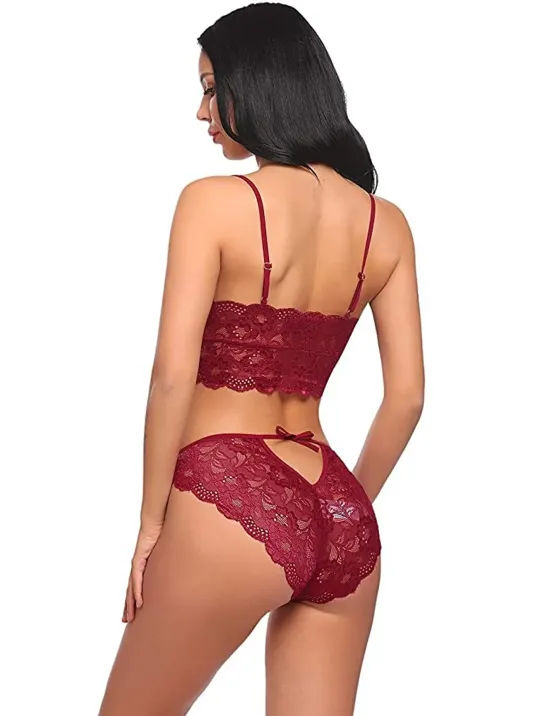 Kadın Bordo Belden Bağlamalı Şık Büstiyer Sütyen – Modern Ve Şık Tasarım