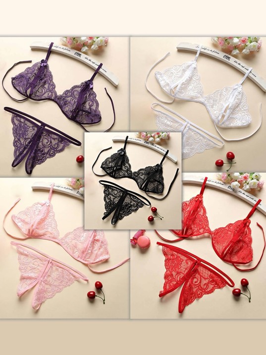 Kadın Dantelli Sütyen Külot Takımı 5'li Set Kadın Dantelli Sütyen Külot Takımı 5'li Set