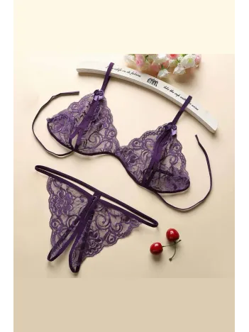 Kadın Mor Dantelli Sütyen Külot Takımı – Modern, Konforlu Ve Günlük Kombinlere Uygun Kadın Mor Dantelli Sütyen Külot Takımı – Modern, Konforlu Ve Günlük Kombinlere Uygun