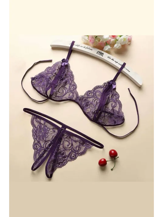 Kadın Mor Dantelli Sütyen Külot Takımı – Modern, Konforlu Ve Günlük Kombinlere Uygun Kadın Mor Dantelli Sütyen Külot Takımı – Modern, Konforlu Ve Günlük Kombinlere Uygun