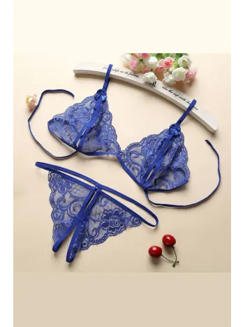 Kadın Mavi Dantelli Sütyen Külot Takımı – Modern, Konforlu Ve Günlük Kombinlere Uygun Kadın Mavi Dantelli Sütyen Külot Takımı – Modern, Konforlu Ve Günlük Kombinlere Uygun