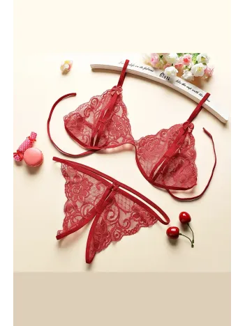 Kadın Bordo Dantelli Sütyen Külot Takımı – Modern, Konforlu Ve Günlük Kombinlere Uygun Kadın Bordo Dantelli Sütyen Külot Takımı – Modern, Konforlu Ve Günlük Kombinlere Uygun