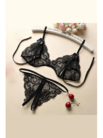 Kadın Siyah Dantelli Sütyen Külot Takımı – Modern, Konforlu Ve Günlük Kombinlere Uygun Kadın Siyah Dantelli Sütyen Külot Takımı – Modern, Konforlu Ve Günlük Kombinlere Uygun