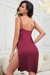 Kadın Bordo Cut Out Detaylı Yırtmaçlı Sexy Gecelik – Modern Ve Şık Tasarım