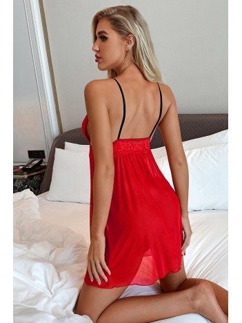 Kadın Kırmızı Dantel Detaylı Fantazi Gecelik Takım – Modern, Konforlu Ve Günlük Kombinlere Uygun Kadın Kırmızı Dantel Detaylı Fantazi Gecelik Takım – Modern, Konforlu Ve Günlük Kombinlere Uygun