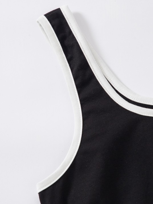 Kadın Siyah Askılı Crop Top Ve Şortlu Gecelik Takım