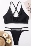 Kadın Siyah File Detaylı Özel Bikini Takımı – Modern, Konforlu Ve Günlük Kombinlere Uygun