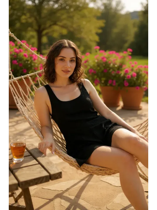 Kadın Siyah Mini Cepli Tulum Plaj Elbisesi – Şık, Rahat Ve 4 Mevsim Kullanıma Uygun Kadın Siyah Mini Cepli Tulum Plaj Elbisesi – Şık, Rahat Ve 4 Mevsim Kullanıma Uygun