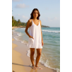 Kadın Beyaz Mini Cepli Tulum Plaj Elbisesi – Şık, Rahat ve 4 Mevsim Kullanıma Uygun