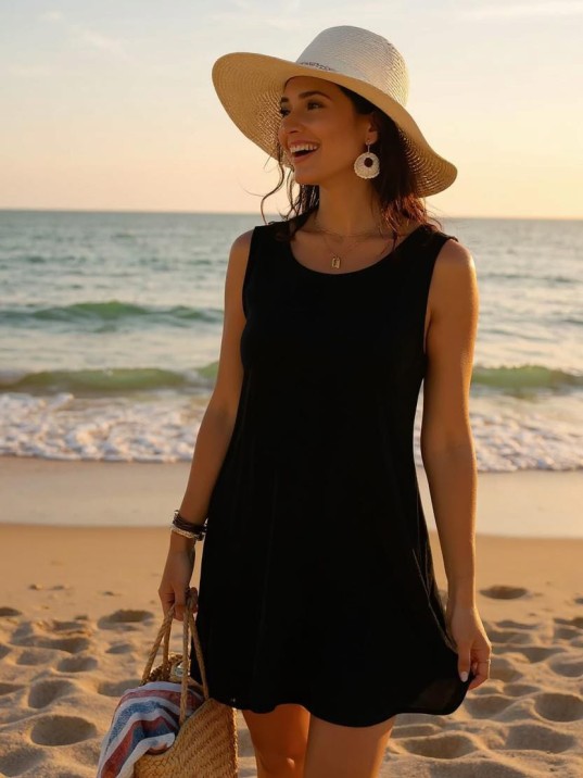 Kadın Siyah Sırt Detaylı Yırtmaçlı Plaj Elbisesi Pareo – Şık, Rahat Ve 4 Mevsim Kullanıma Uygun Kadın Siyah Sırt Detaylı Yırtmaçlı Plaj Elbisesi Pareo – Şık, Rahat Ve 4 Mevsim Kullanıma Uygun