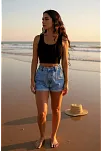 Kadın Siyah Kare Yaka Crop Top Bluz – Şık, Rahat Ve Kolay Kombinlenebilir