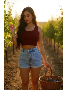 Kadın Bordo Kare Yaka Crop Top Bluz – Şık, Rahat Ve Kolay Kombinlenebilir
