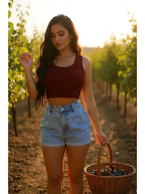 Kadın Bordo Kare Yaka Crop Top Bluz – Şık, Rahat Ve Kolay Kombinlenebilir