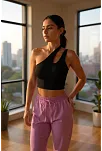 Kadın Siyah Tek Omuz Cut Out Detaylı Crop Top Bluz – Şık, Rahat Ve Kolay Kombinlenebilir