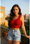 Kadın Kırmızı Kare Yaka Crop Top Bluz – Şık, Rahat Ve Kolay Kombinlenebilir