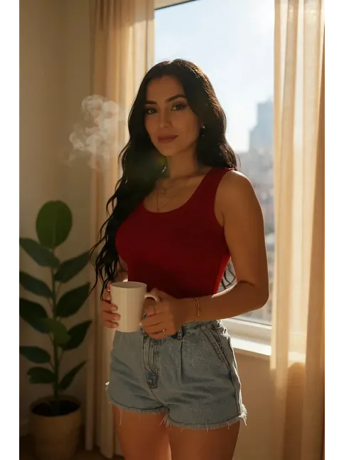 Kadın Kırmızı Kare Yaka Crop Top Bluz – Şık, Rahat Ve Kolay Kombinlenebilir