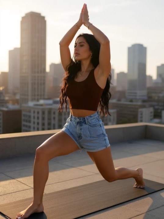 Kadın Kahverengi Kare Yaka Crop Top Bluz – Şık, Rahat ve Kolay Kombinlenebilir