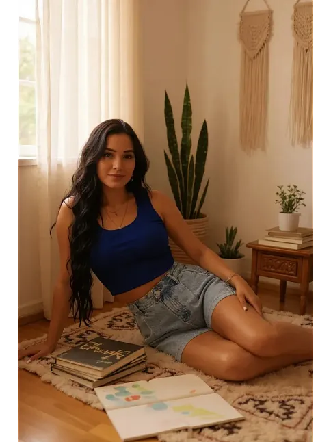 Kadın Lacivert Kare Yaka Crop Top Bluz – Şık, Rahat Ve Kolay Kombinlenebilir