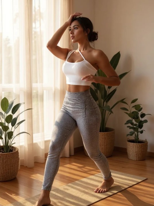 Kadın Beyaz Tek Omuzlu Çapraz Askılı Crop Top Büstiyer