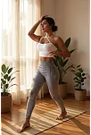 Kadın Beyaz Tek Omuzlu Çapraz Askılı Crop Top Büstiyer