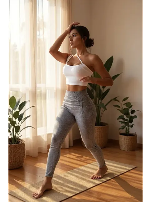 Kadın Beyaz Tek Omuzlu Çapraz Askılı Crop Top Büstiyer
