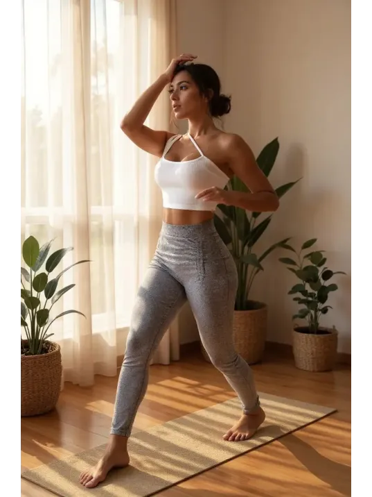 Kadın Beyaz Tek Omuzlu Çapraz Askılı Crop Top Büstiyer