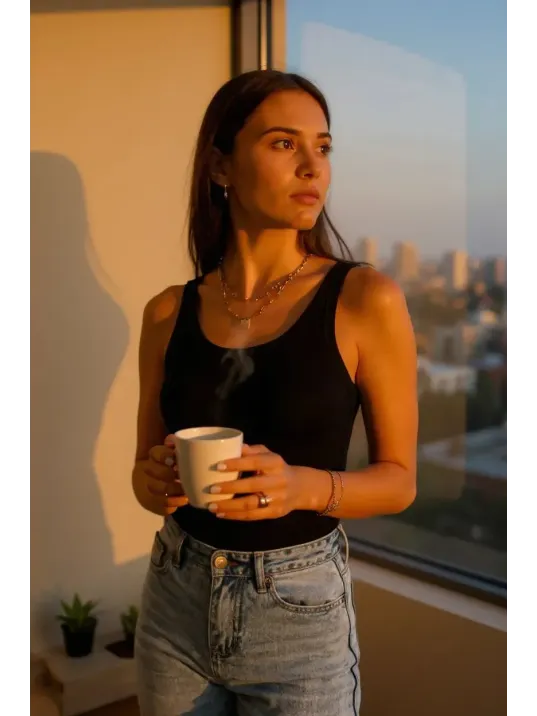 Kadın Siyah Kolsuz Kalın Askılı Uzun Crop Top Bluz & Atlet – Şık, Rahat Ve Kolay Kombinlenebilir