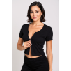 Kadın Siyah Çift Fermuarlı Yarım Kol Crop Top Bluz – Şık, Rahat Ve Kolay Kombinlenebilir Kadın Siyah Çift Fermuarlı Yarım Kol Crop Top Bluz – Şık, Rahat Ve Kolay Kombinlenebilir