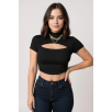 Kadın Siyah Göğüs Dekolteli Yarım Kollu Cut Out Crop Top Bluz – Şık, Rahat Ve Kolay Kombinlenebilir Kadın Siyah Göğüs Dekolteli Yarım Kollu Cut Out Crop Top Bluz – Şık, Rahat Ve Kolay Kombinlenebilir
