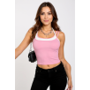 Kadın Pembe Beyaz Çift Renk Çapraz Askılı Crop Top Bluz – Şık, Rahat Ve Kolay Kombinlenebilir Kadın Pembe Beyaz Çift Renk Çapraz Askılı Crop Top Bluz – Şık, Rahat Ve Kolay Kombinlenebilir
