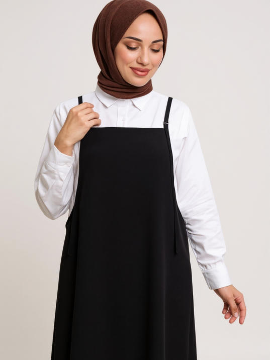 Kadın Siyah Basic Ayarlanabilir Askılı Jile Elbise – Şık, Rahat Ve 4 Mevsim Kullanıma Uygun Kadın Siyah Basic Ayarlanabilir Askılı Jile Elbise – Şık, Rahat Ve 4 Mevsim Kullanıma Uygun