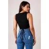 Kadın Siyah Çapraz Bağlamalı Crop Top Büstiyer – Modern ve Şık Tasarım